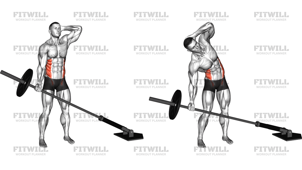 Landmine Standing Side Bend (Version 2)