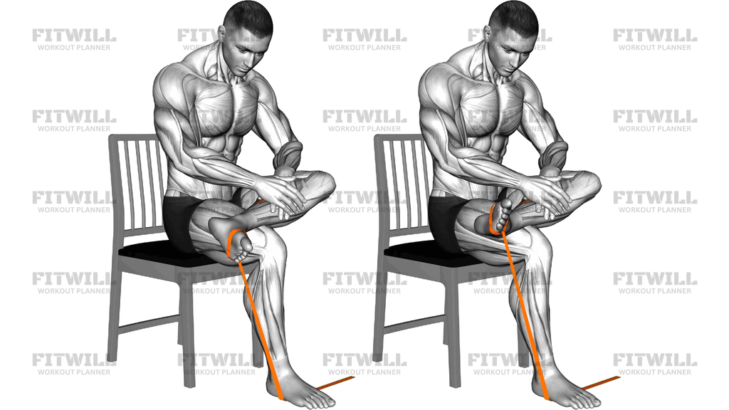 Resistance Band Sitting Posterior Tibialis Mobiliz
