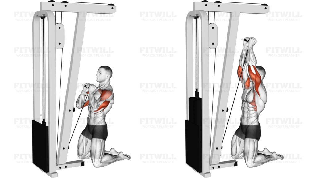 Cable Kneeling Shoulder Press