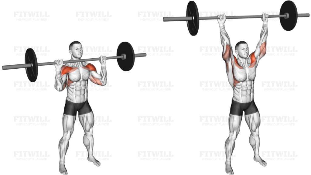 Barbell Standing Shoulders Press