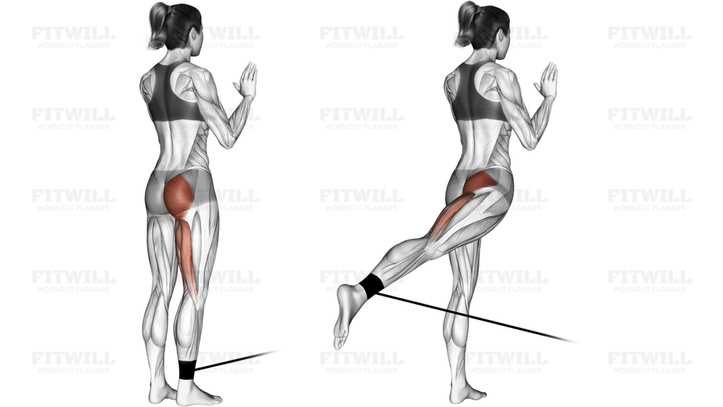 Band standing hip extension