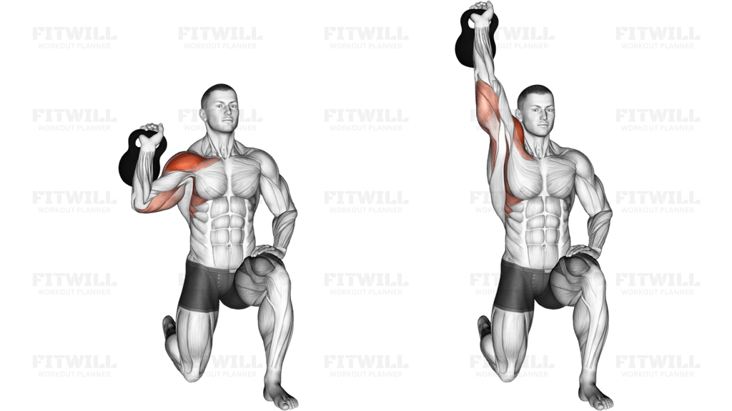 Kettlebell Half Kneeling Shoulder Press