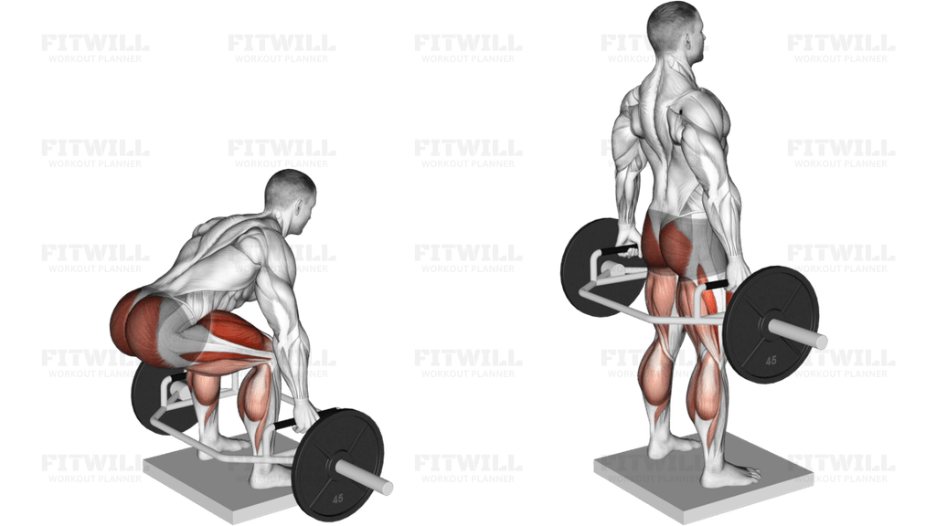 Trap Bar Deadlift from Deficit