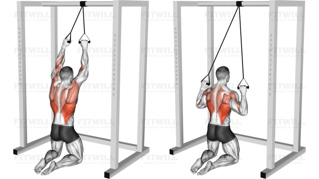 Band Kneeling Lat Pulldown