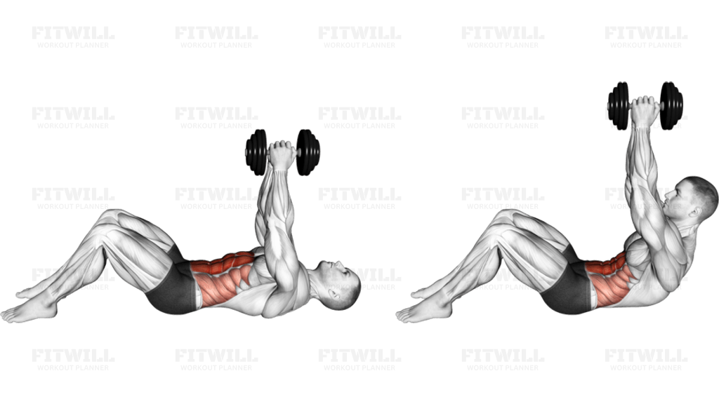 Dumbbell Straight Arm Crunch